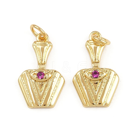 Brass Micro Pave Cubic Zirconia Pendants KK-A269-36G-1