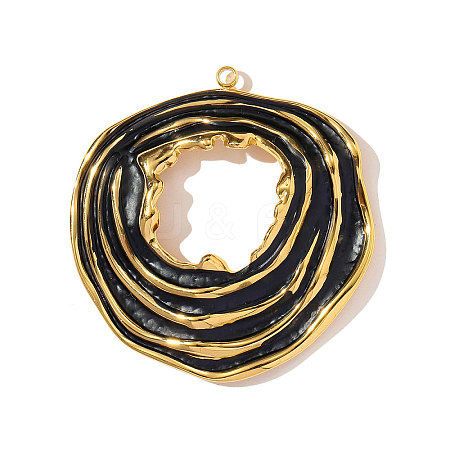 304 Stainless Steel Enamel Big Pendants STAS-OY002-80G-02-1