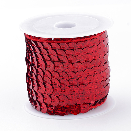 Eco-Friendly Plastic Paillette Beads PVC-Q092-6mm-P50103-1