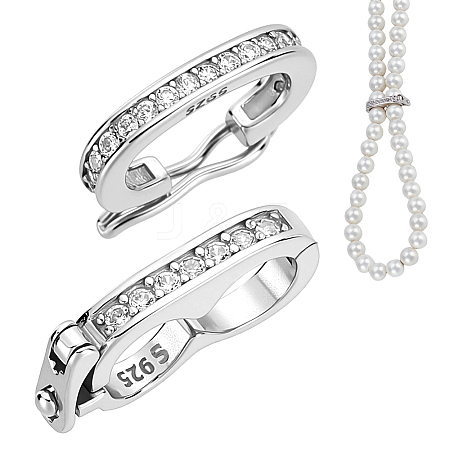 2Pcs 2 Styles 925 Sterling Silver Twister Clasps STER-GA0001-12P-1