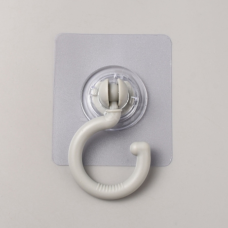 Rotatable Self Adhesive Plastic Hook Hangers AJEW-WH20004-06-1