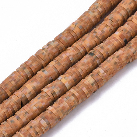 Handmade Polymer Clay Bead Strands CLAY-S094-6mm-B04-1