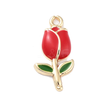 Golden Plated Alloy Enamel Pendants ENAM-L047-01G-03-1