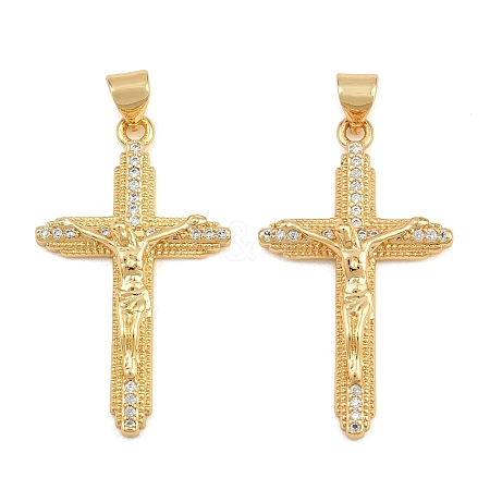 Easter Brass Micro Pave Clear Cubic Zirconia Pendants CU-CBADC6C-09G-03-1