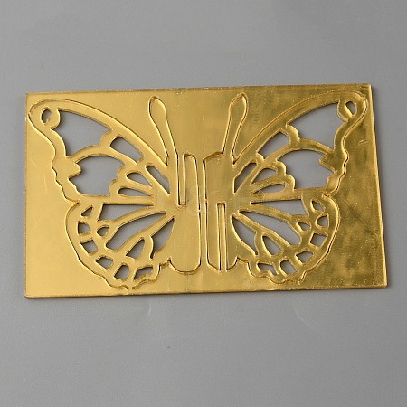 Acrylic Mirror Butterfly Cupcake Toppers FIND-WH0152-208C-1