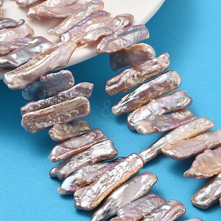 Natural Baroque Keshi Pearl Beads Strands PEAR-P064-03D-02A-1