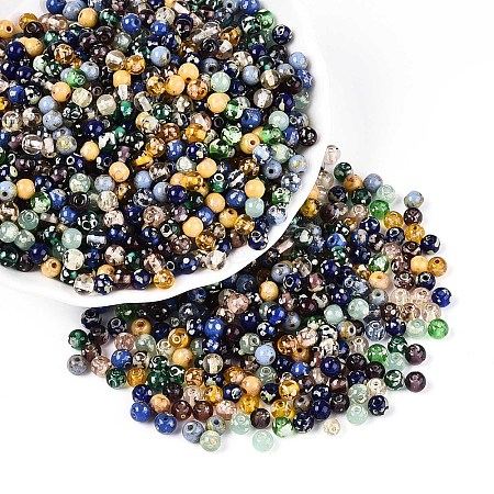 Picasso Baking Paint Glass Seed Beads SEED-N007-35-1