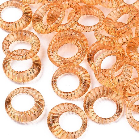 Transparent Acrylic Finger Rings LS-RJEW-T010-05G-1