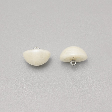 1-Hole Plastic Buttons LS-BUTT-WH0022-06H-1