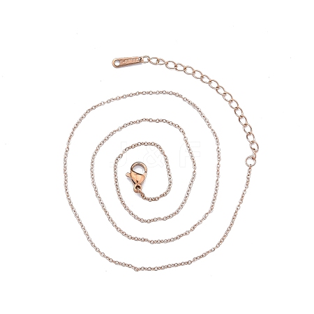 304 Stainless Steel Cable Chains Necklace for Men Women LS-NJEW-N050-A03-R12-1