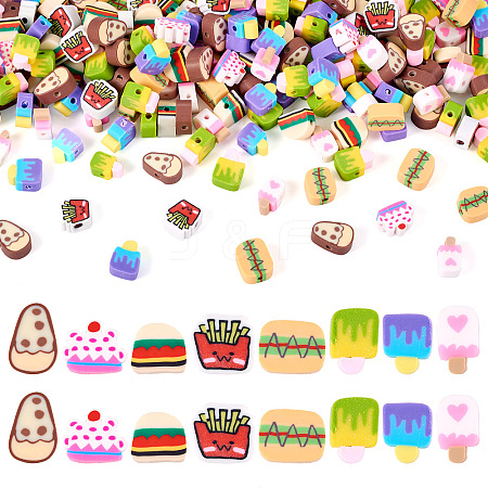 80G Handmade Polymer Clay Beads CLAY-TA0001-63-1