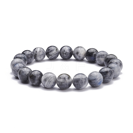 10mm Natural Labradorite Round Beads Stretch Bracelet BJEW-JB07221-02-1