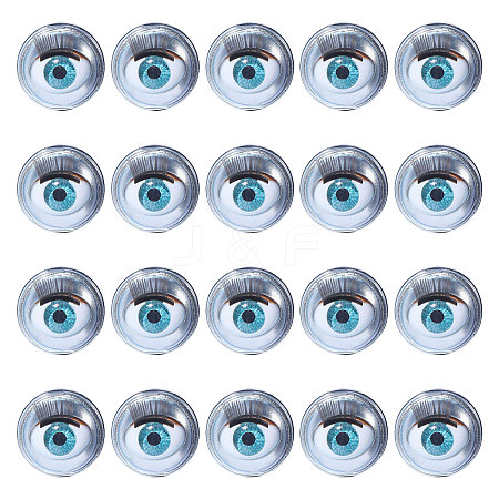 10 Pairs Iron & Plastic Blinkable Craft Eye DIY-GL0005-20A-1