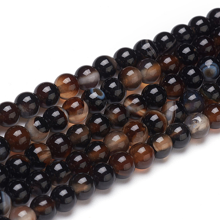 Natural Black Agate Beads Strands LS-G-L555-04-4mm-1