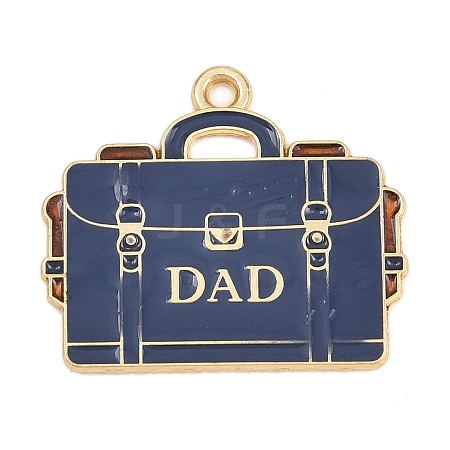 Father's Day Alloy Enamel Pendants FIND-E054-05C-1