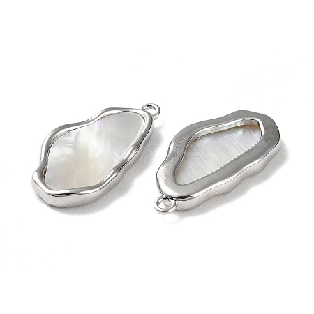 Natural White Shell Pendants BSHE-Z003-02P-1
