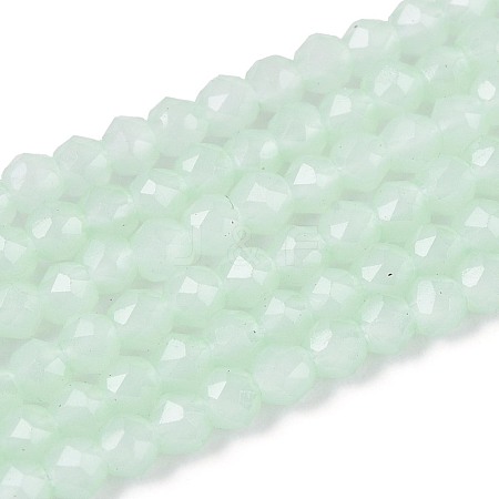 Imitation Jade Glass Beads Strands GLAA-T028-2mm-11G-1