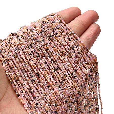 Natural Pink Opal Beads Strands G-RM2025526-A02-2mm-1