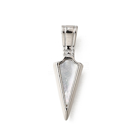Brass Shell Pendants KK-D328-25P-1