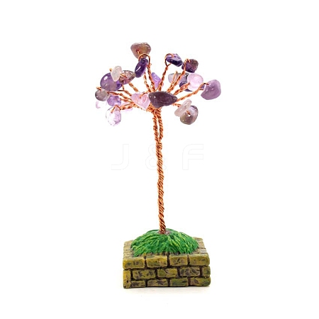 Amethyst Flower Garden Crushed Stone Fortune Tree Ornaments Mini Home Creative Office Decoration Crafts Small Ornaments PW-WG4CBFE-11-1