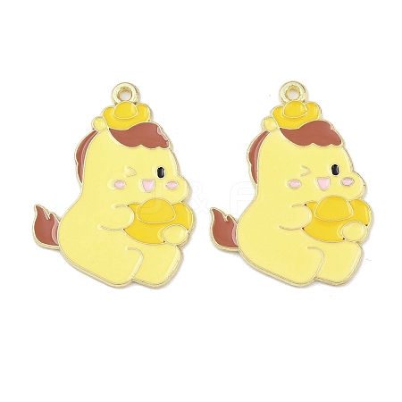 New Year's Day Alloy Enamel Pendants FIND-I067-03G-05-1