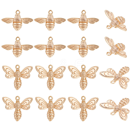 BENECREAT 16Pcs 2 Styles Brass Pendants KK-BC0010-03-1