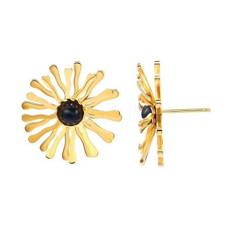 304 Stainless Steel Stud Earrings EJEW-D362-04G-1