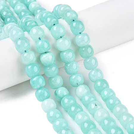 Dyed Natural White Jade Beads Strands G-T138-S09-1