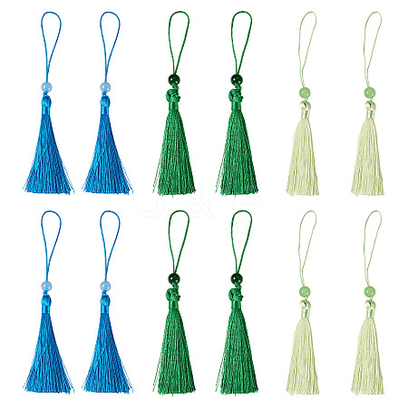 24Pcs 3 Colors Polyester Tassel Decorations OCOR-TADJ0007-01C-1