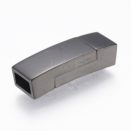304 Stainless Steel Magnetic Clasps with Glue-in Ends STAS-F130-71B-1