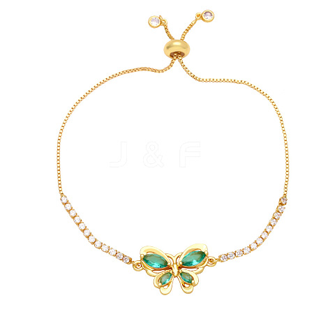 Chic and Minimalist Butterfly Bracelet with Sparkling Zircon Stones ST3787764-1