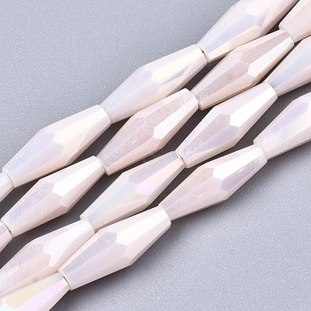 Electroplate Glass Beads Strands X-EGLA-S194-03A-A01-1