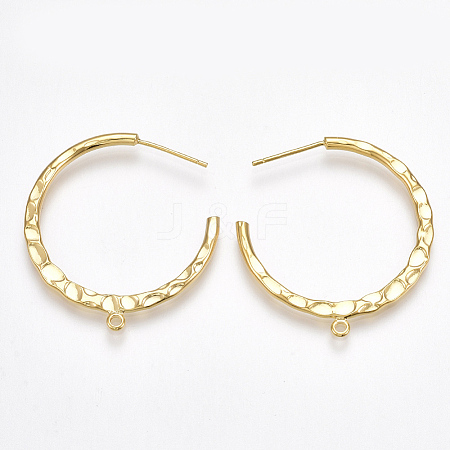 Brass Stud Earring Findings KK-T038-233G-1