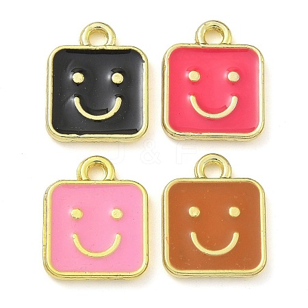 Rack Plating Brass Enamel Charms KK-G515-08G-1