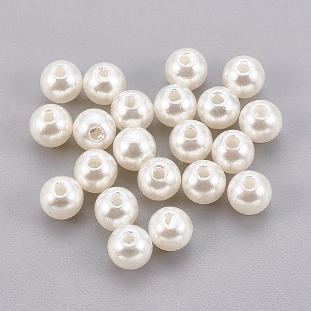 ABS Plastic Imitation Pearl Beads X-KY-G009-5mm-02-1