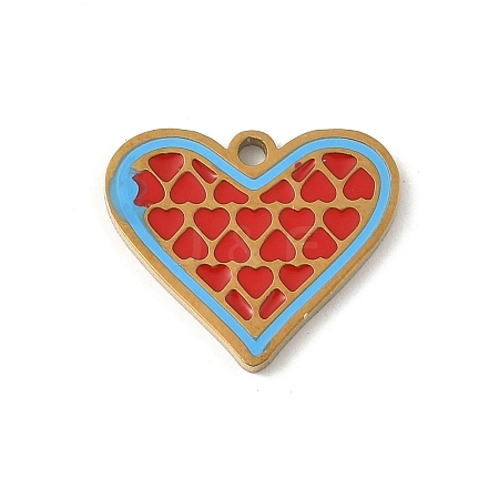 304 Stainless Steel Enamel Charms STAS-P388-19H-G-1