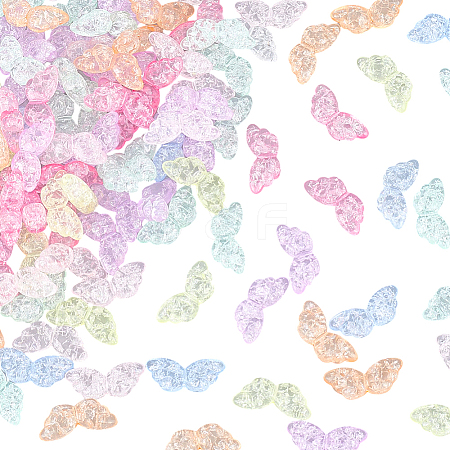 100Pcs Transparent Crackle Acrylic Beads OACR-PA0001-75-1