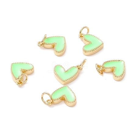 Rack Plating Brass Enamel Charms KK-D073-27G-01-1
