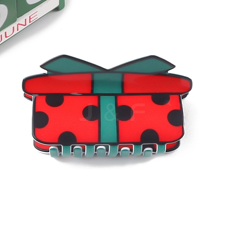 Christmas Theme PVC Claw Hair Clips PW-WGB461D-07-1