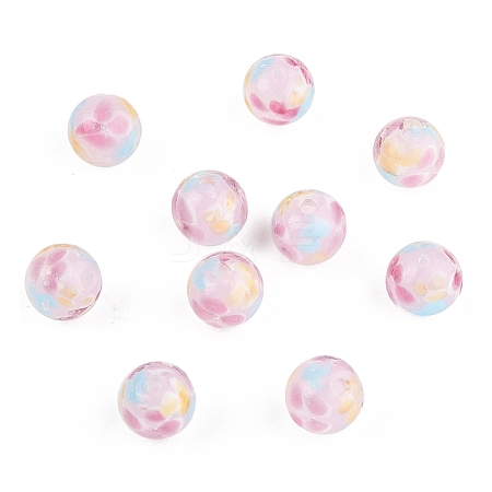 10Pcs Round Lampwork Beads LAMP-YW0001-60E-1