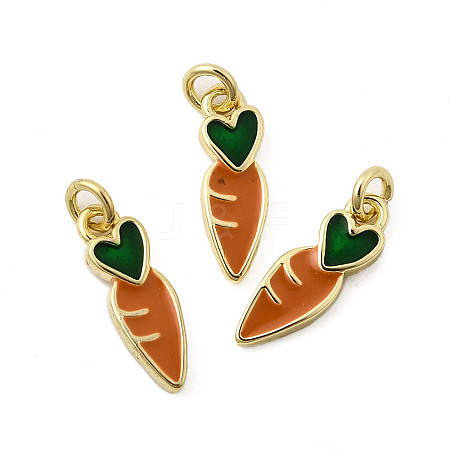Brass Enamel Charms KK-K302-01G-1