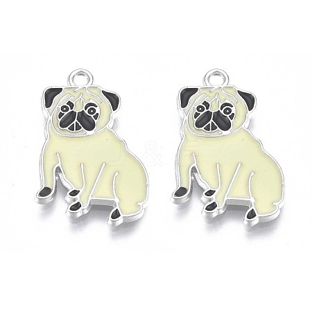 100Pcs Rack Plating Alloy Enamel Pendants FIND-SZ0002-80-1