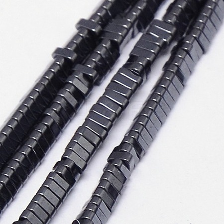 Electroplate Non-magnetic Synthetic Hematite Beads Strands G-J174-3x3mm-07-1