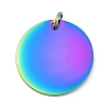 Ion Plating(IP) 304 Stainless Steel Pendants STAS-I311-32H-RC-1