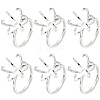 6Pcs Adjustable Brass Finger Rings Components KK-BBC0021-26-1