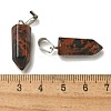 Natural Mahogany Obsidian Pendants G-Z067-07P-17-3