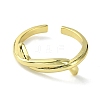 Rack Plating Brass Knot Open Cuff Ring RJEW-K243-02G-4