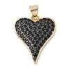 Brass Micro Pave Cubic Zirconia Pendants KK-K298-15C-G-1