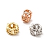 Rack Plating Brass Micro Pave Cubic Zirconia European Beads KK-C010-23-1