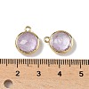 Natural Amethyst Faceted Flat Round Charms G-U028-03G-09-3